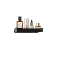 1pc Wall Mounted Bathroom Storage Rack, Aluminum Alloy Bathroom Tray, Shampoo Shower Gel Holder, Bathroom Caddy Organizer, Gray Pallet With Rod-30cm/11.81in