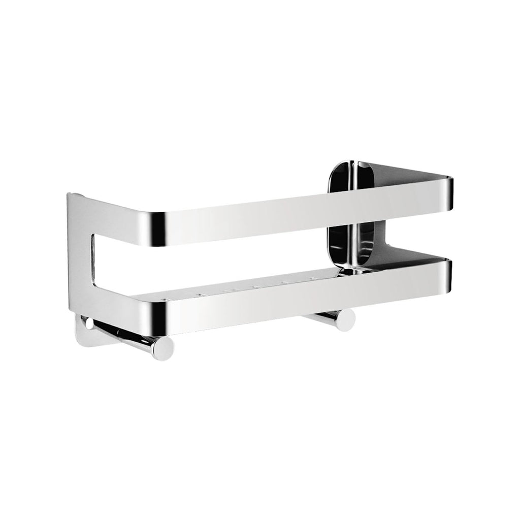 Shower Caddy,Wall Mounted Shower Shelf with Hooks, Stainless Steel Organiser for Shampoo and Bath Gel,Chrome (40cm)
