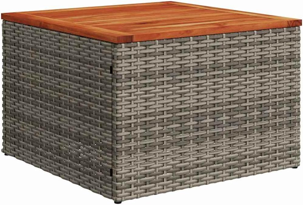 6-Piece Grey Poly Rattan Modular Patio Sofa Set with Cushions, UV Resistant for Garden Balcony