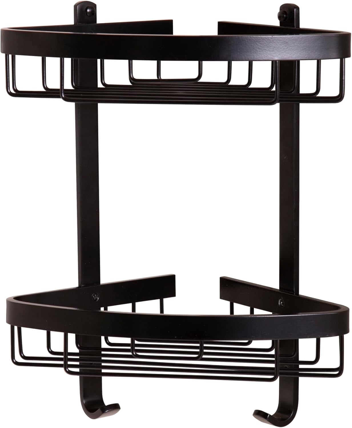 Croydex Aluminum Cosmetic Bathroom Storage Basket Shower Caddy, Lifetime Rust Free Guarantee, Matte Black