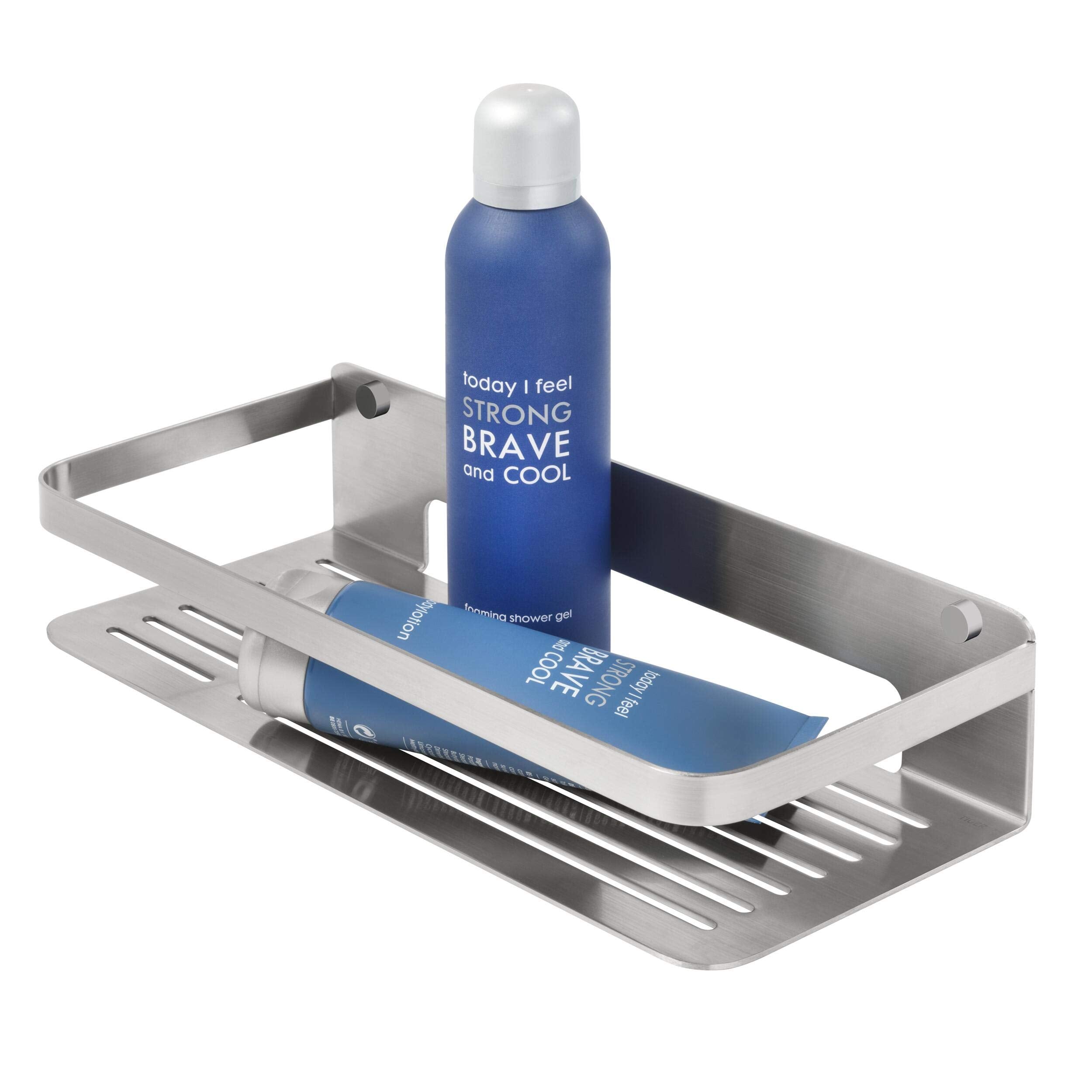 Tiger Caddy Shower Basket Large, Stainless Steel, Black, 32 x 70 x 13.6 cm