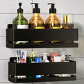 Bathroom Storage Rack (5-piece set), wall-mounted shelf with soap dish and toothbrush holder, no drilling required, ideal for bathroom storage and also suitable for kitchen (Grey)