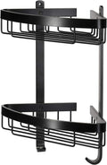 Croydex Aluminum Cosmetic Bathroom Storage Basket Shower Caddy, Lifetime Rust Free Guarantee, Matte Black