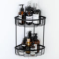 SAYAYO Corner Shower Caddy Shower Basket Organiser SUS304 Stainless Steel, 2-Tier Polished Chromed Corner Bathroom Shelf