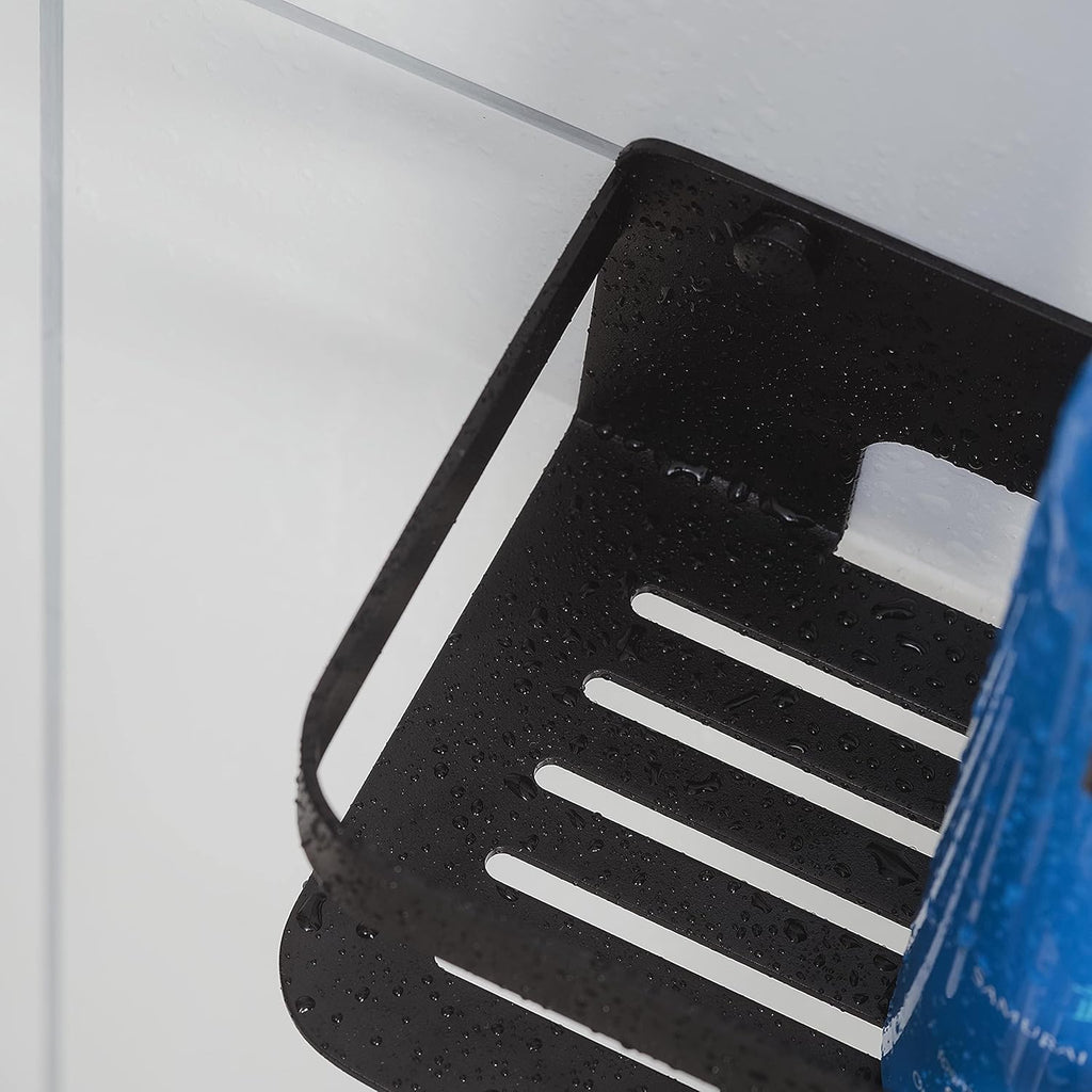 Tiger Caddy Shower Basket Large, Stainless Steel, Black, 32 x 70 x 13.6 cm