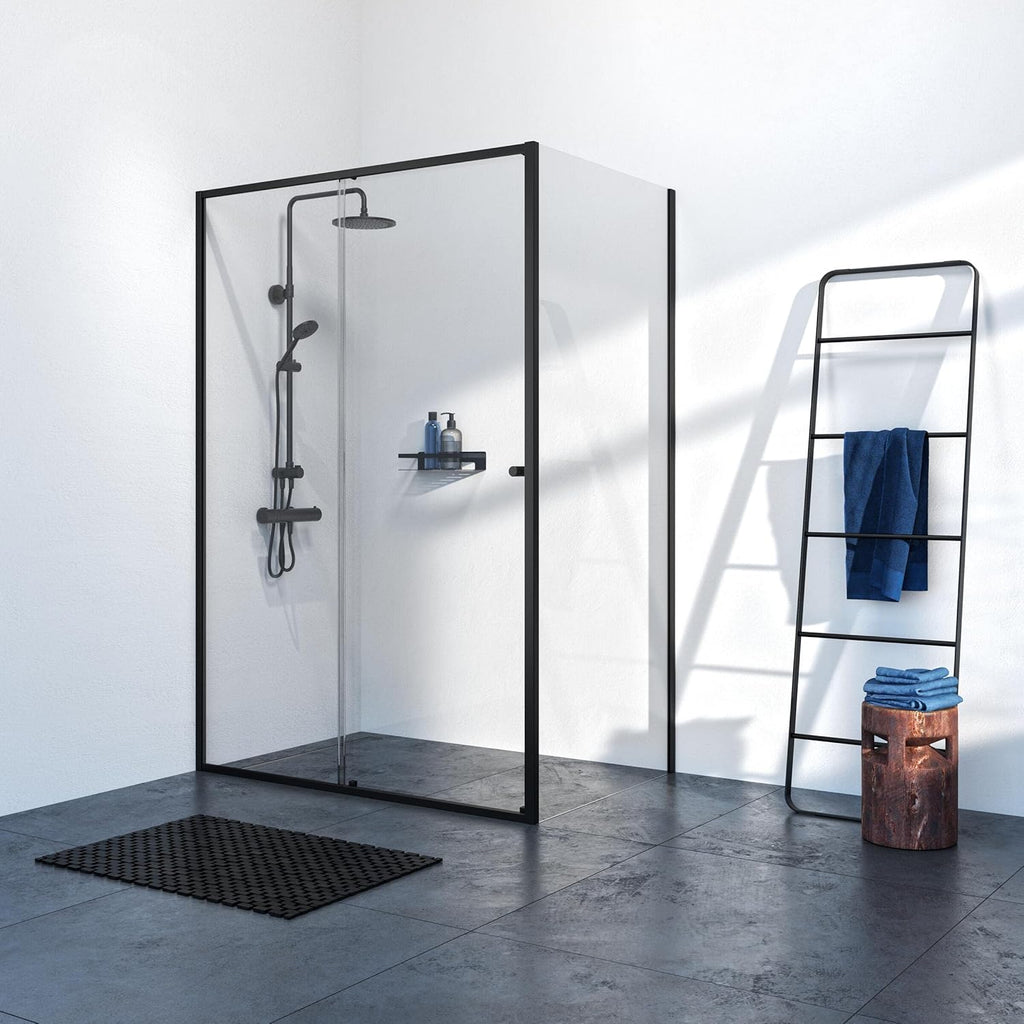 Tiger Caddy Shower Basket Large, Stainless Steel, Black, 32 x 70 x 13.6 cm